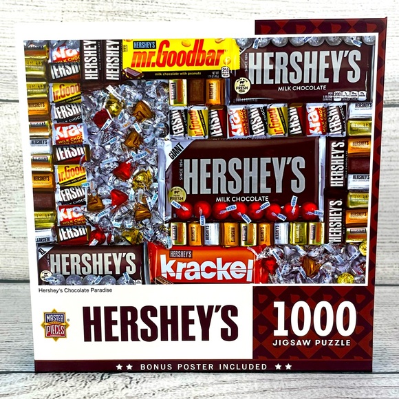 NEW Masterpieces 1000pc Hersheys Candy Bars Jigsaw Puzzle - Picture 1 of 3